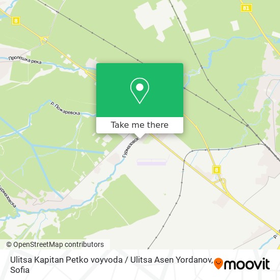 Ulitsa Kapitan Petko voyvoda / Ulitsa Asen Yordanov map