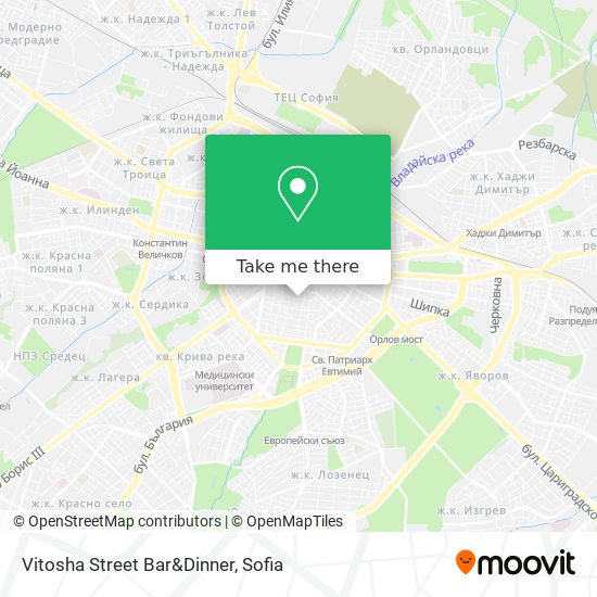 Vitosha Street Bar&Dinner map