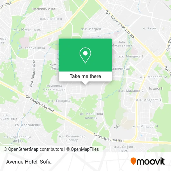 Карта Avenue Hotel