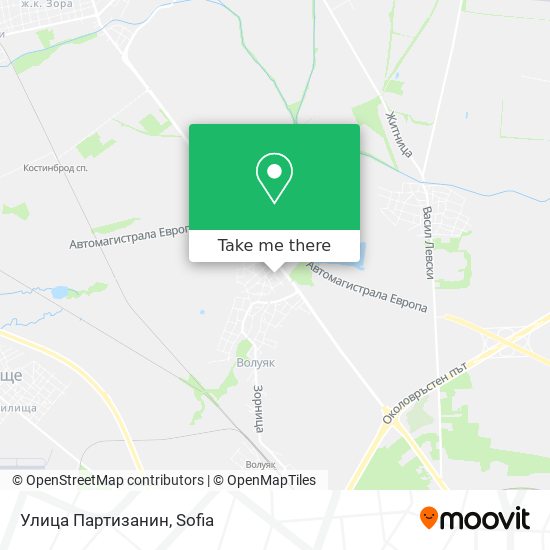 Карта Улица Партизанин
