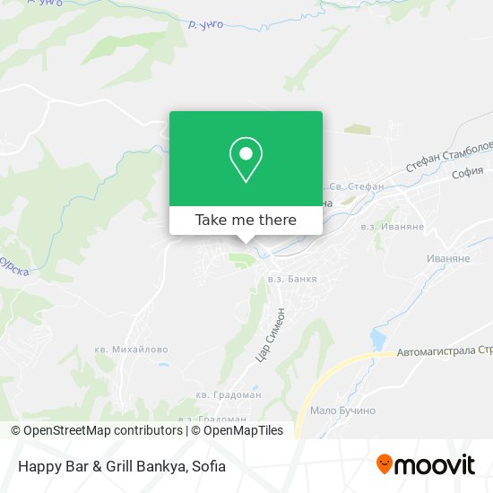 Happy Bar & Grill Bankya map