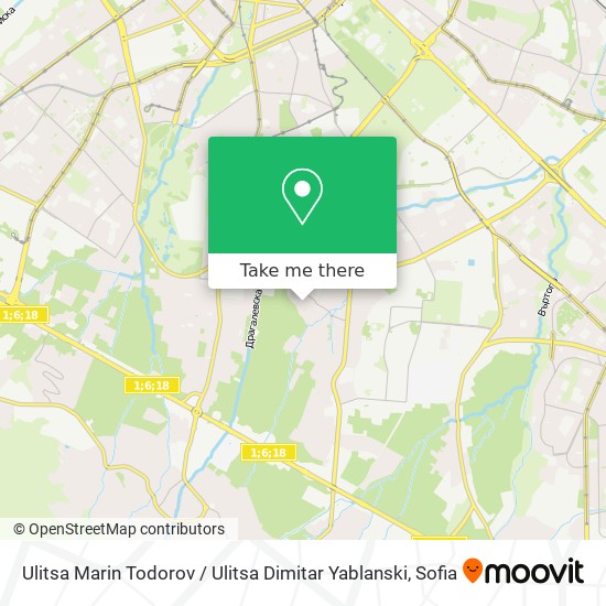 Карта Ulitsa Marin Todorov / Ulitsa Dimitar Yablanski