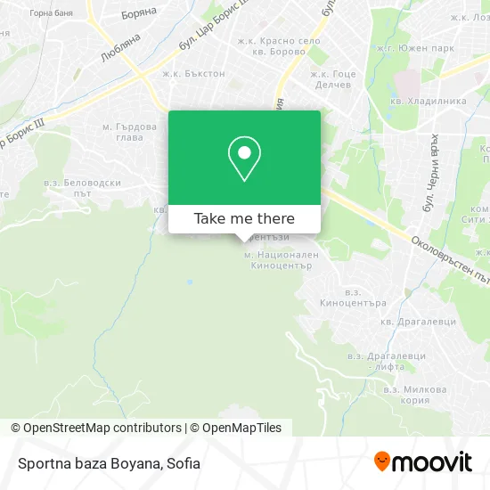 Карта Sportna baza Boyana