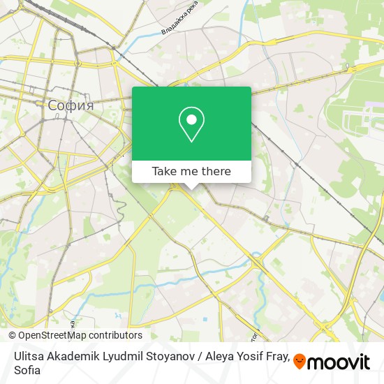 Ulitsa Akademik Lyudmil Stoyanov / Aleya Yosif Fray map