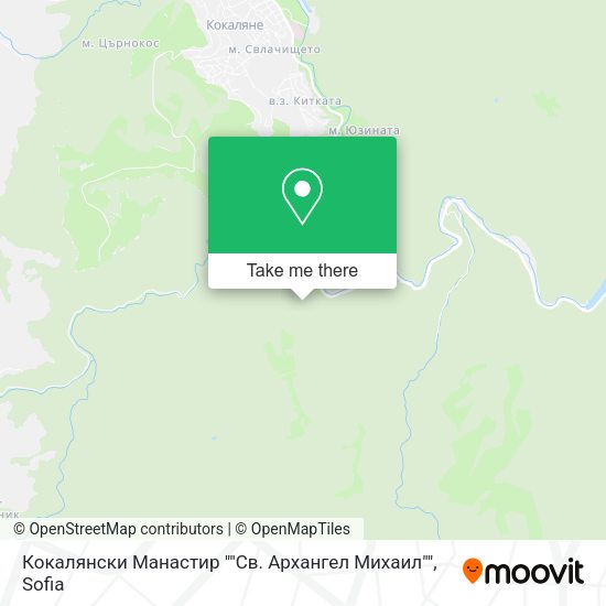 Карта Кокалянски Манастир ""Св. Архангел Михаил""