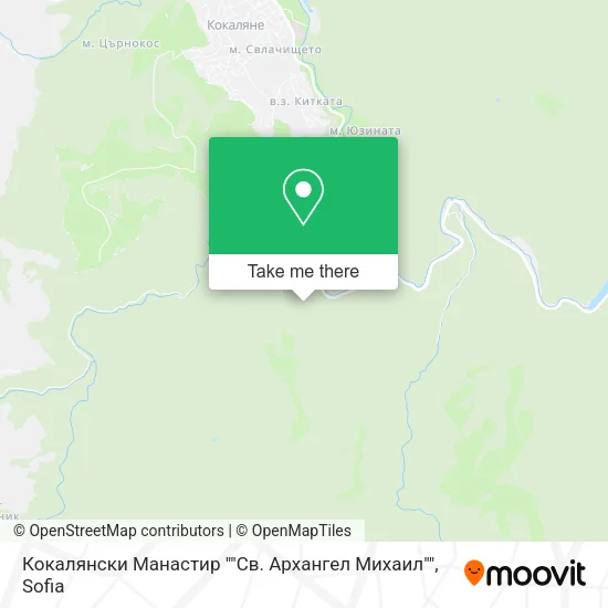 Карта Кокалянски Манастир ""Св. Архангел Михаил""