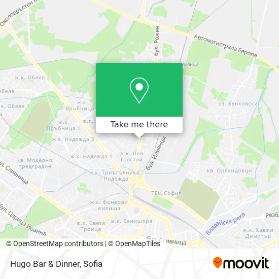 Карта Hugo Bar & Dinner