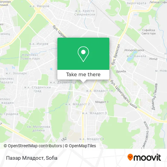Пазар Младост map