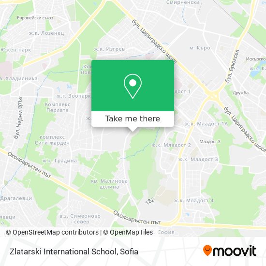 Zlatarski International School map