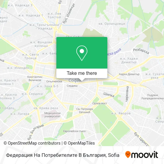 Карта Федерация На Потребителите В България
