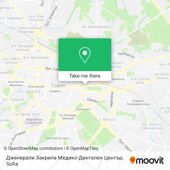 Карта Дженерали Закрила Медико-Дентален Център