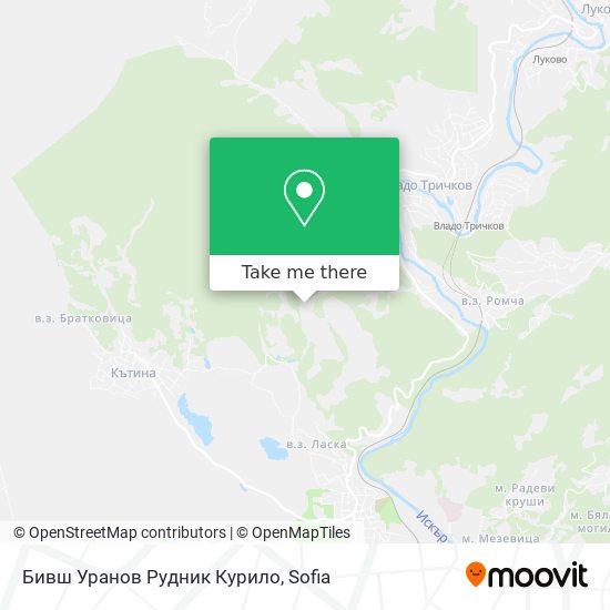 Бивш Уранов Рудник Курило map