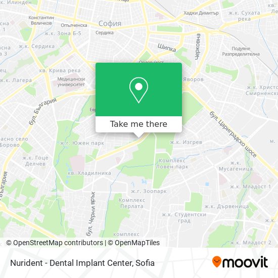 Карта Nurident - Dental Implant Center