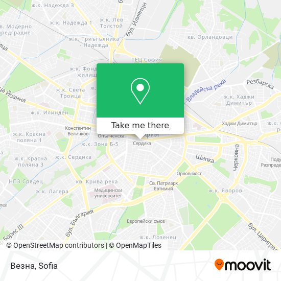Везна map