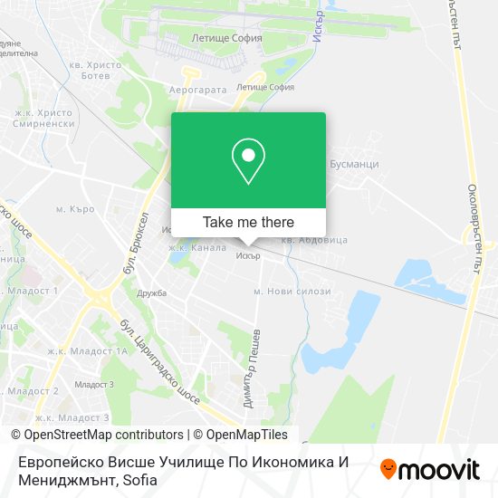 Карта Европейско Висше Училище По Икономика И Мениджмънт