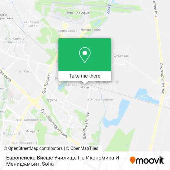 Карта Европейско Висше Училище По Икономика И Мениджмънт