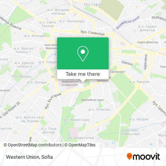 Western Union map