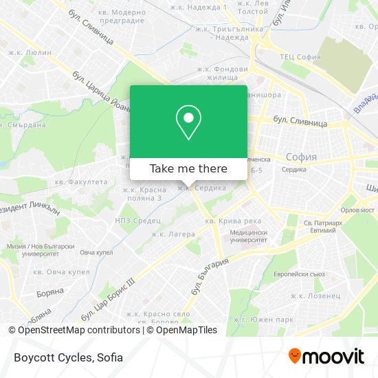 Boycott Cycles map