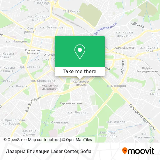 Лазерна Епилация Laser Center map