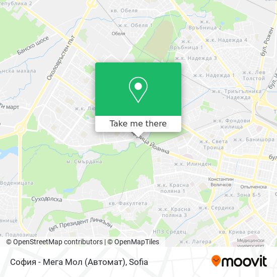 София - Мега Мол (Автомат) map