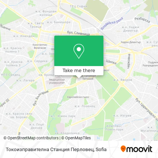 Карта Токоизправителна Станция Перловец