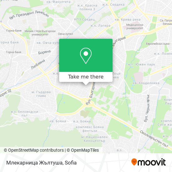 Млекарница Жълтуша map