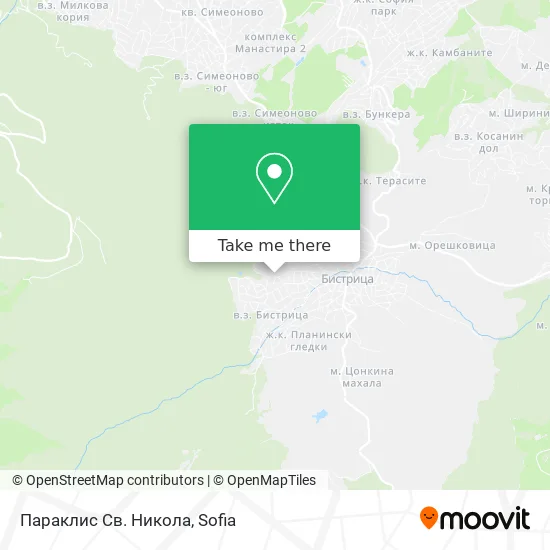 Карта Параклис Св. Никола