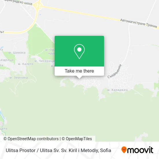 Карта Ulitsa Prostor / Ulitsa Sv. Sv. Kiril i Metodiy