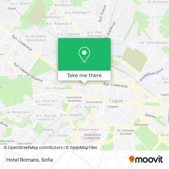 Hotel Romans map