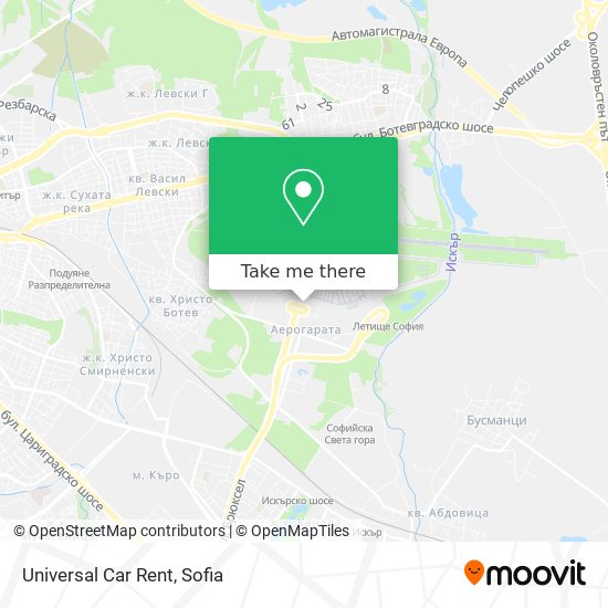 Universal Car Rent map