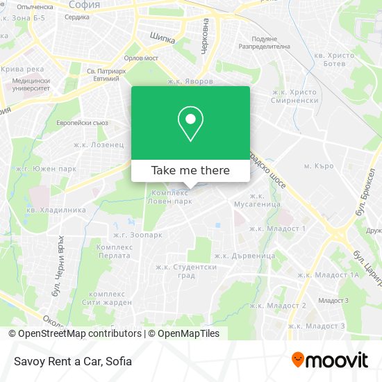 Карта Savoy Rent a Car