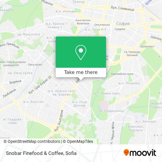 Карта Snobar Finefood & Coffee