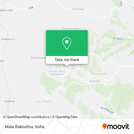Карта Mala Rakovitsa