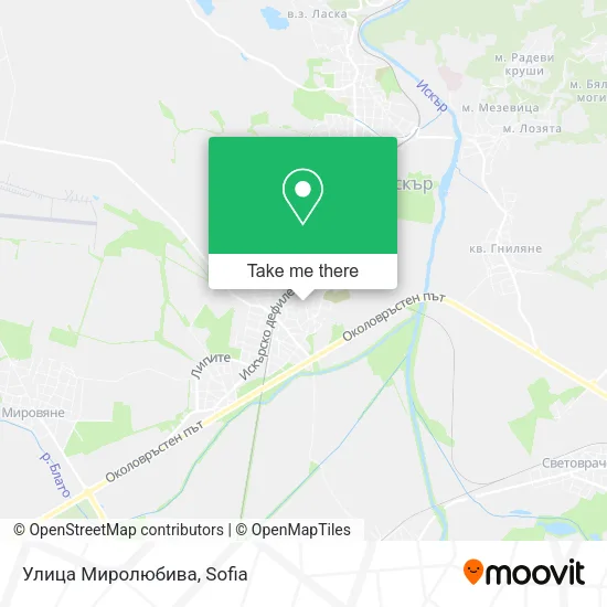 Карта Улица Миролюбива