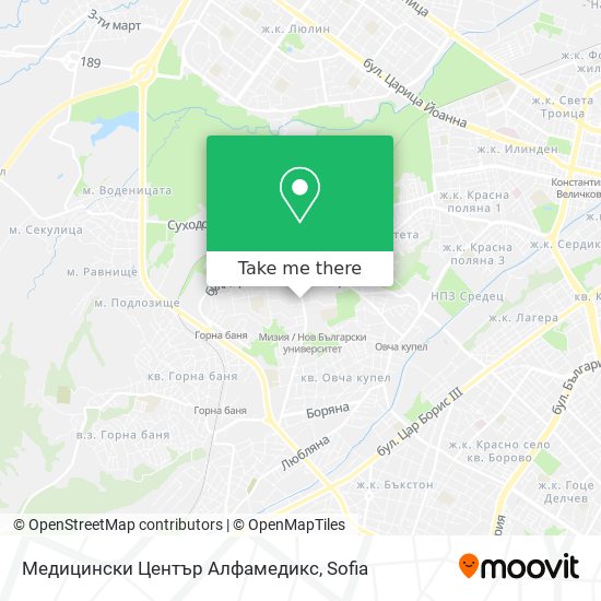 Медицински Център Алфамедикс map