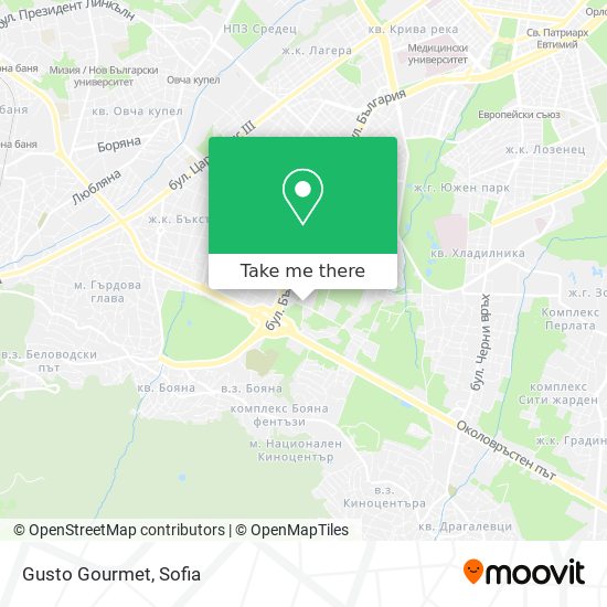 Gusto Gourmet map