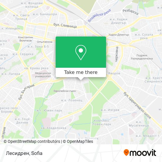 Лесидрен map