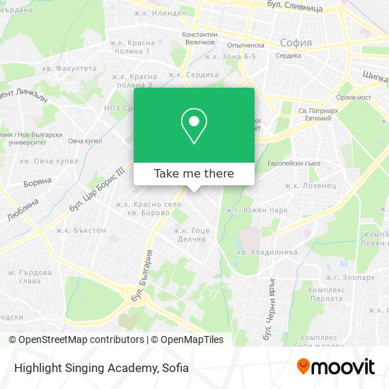 Highlight Singing Academy map