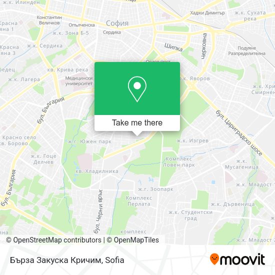 Карта Бърза Закуска Кричим