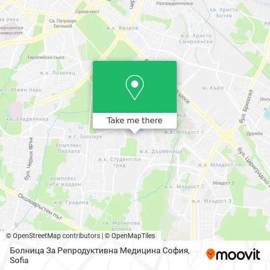 Карта Болница За Репродуктивна Медицина София