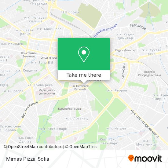 Карта Mimas Pizza