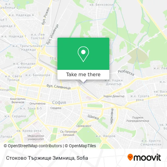 Карта Стоково Тържище Зимница