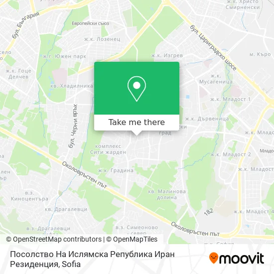 Карта Посолство На Ислямска Република Иран Резиденция