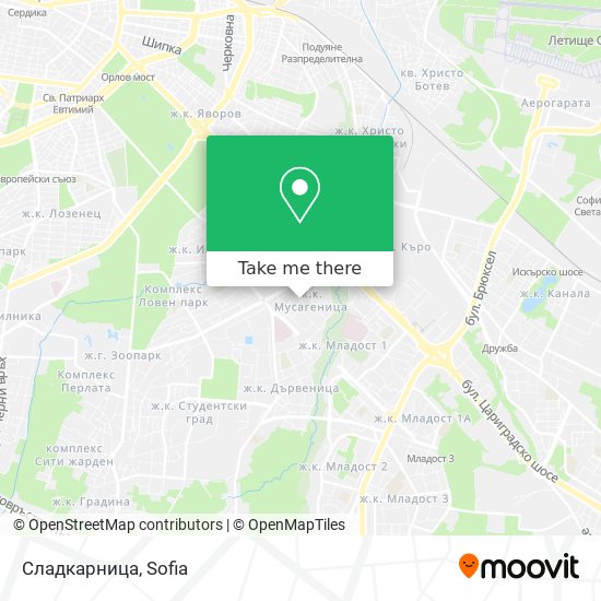 Карта Сладкарница