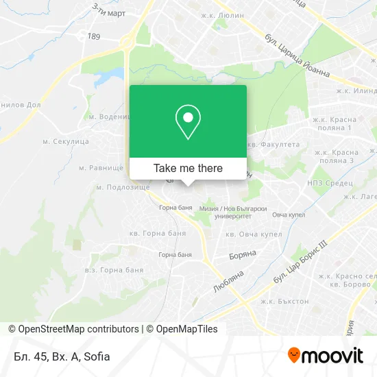 Карта Бл. 45, Вх. А