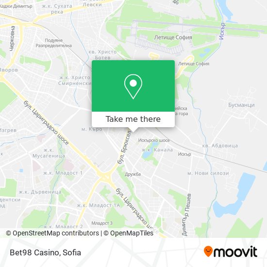 Bet98 Casino map