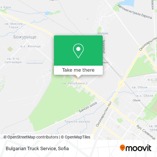 Карта Bulgarian Truck Service