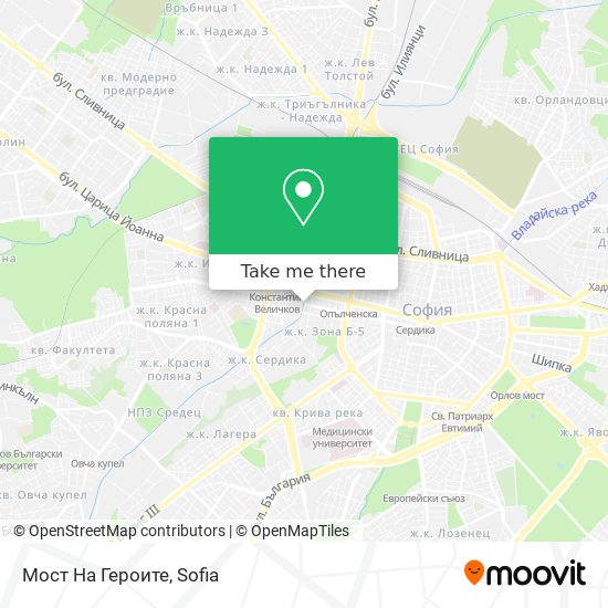 Мост На Героите map