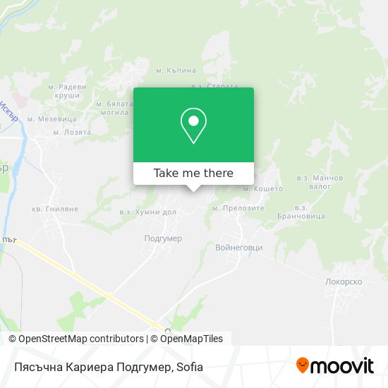 Пясъчна Кариера Подгумер map