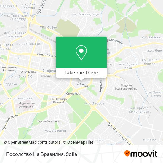 Посолство На Бразилия map